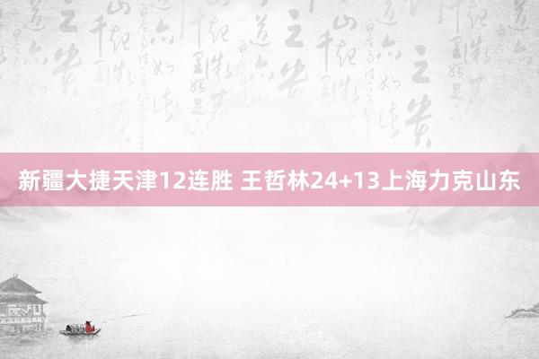 新疆大捷天津12连胜 王哲林24+13上海力克山东