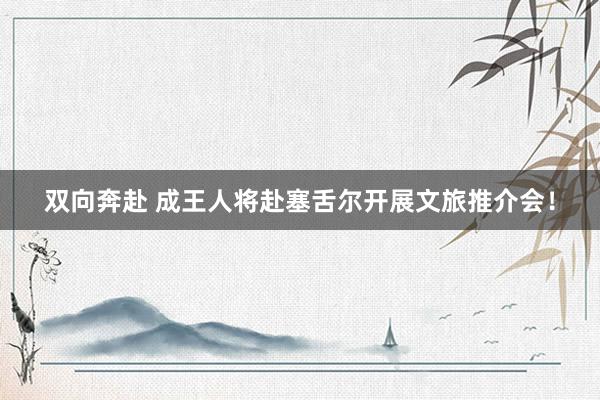 双向奔赴 成王人将赴塞舌尔开展文旅推介会！