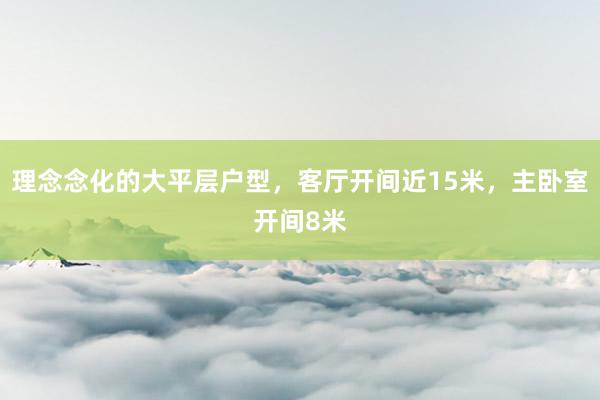 理念念化的大平层户型，客厅开间近15米，主卧室开间8米